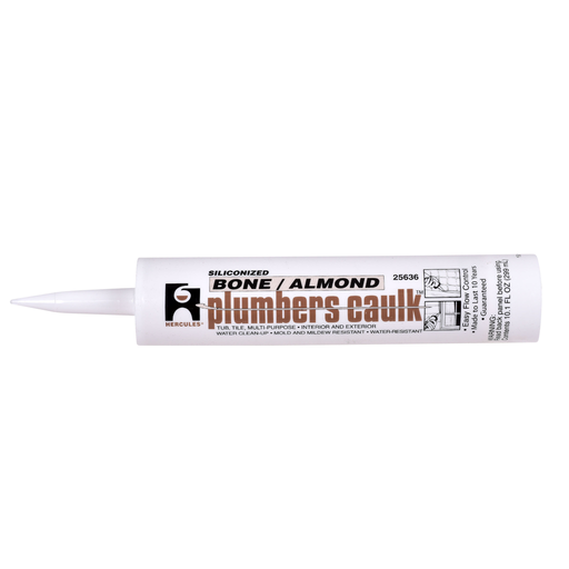 Hercules® 10.1 oz. Plumbers Caulk™ Almond/Bone - Cartridge