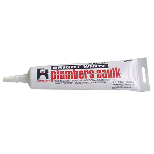 Hercules® 5.5 oz. Plumbers Caulk™ White - Tube Display