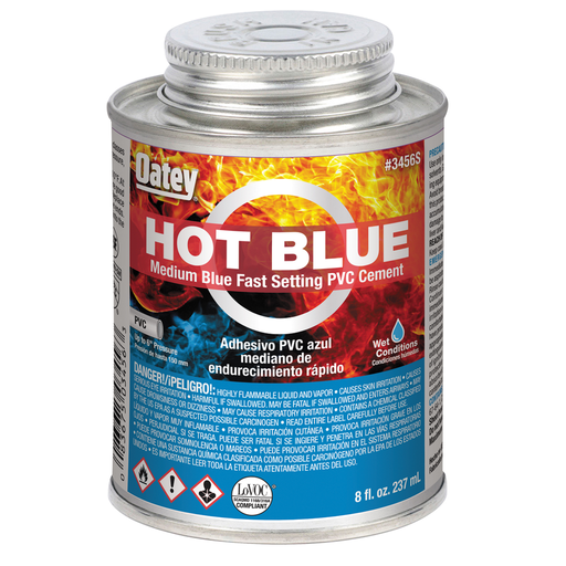 Oatey® 8 oz. PVC Medium Body Hot Blue Cement