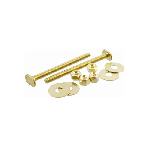 Harvey™ 1/4 in. X 3 1/2 in. Brass Toilet Flange Bolt Set with Double Brass Nuts and Washers