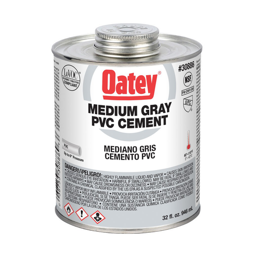 Oatey® 32 oz. PVC Medium Body Gray Cement
