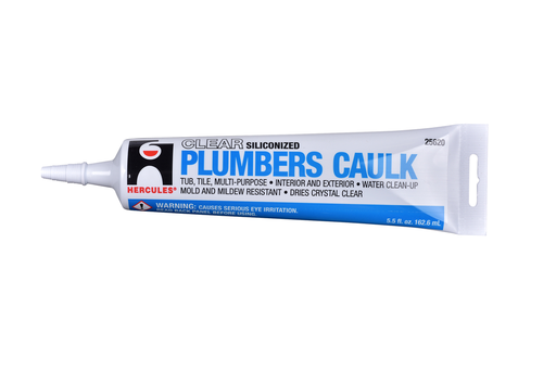 Hercules® 5.5 oz. Plumbers Caulk™ Clear - Tube Display