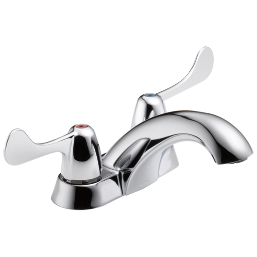 Commercial: Two Handle Centerset Commerical Lavatory Faucet - Two Handle Lever - Chrome