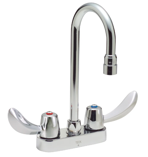 Commercial 27C4 / 27C5 / 27C6: Two Handle 4" Deck Mount Faucet - Two Handle Blade - 5.05 pounds - Chrome