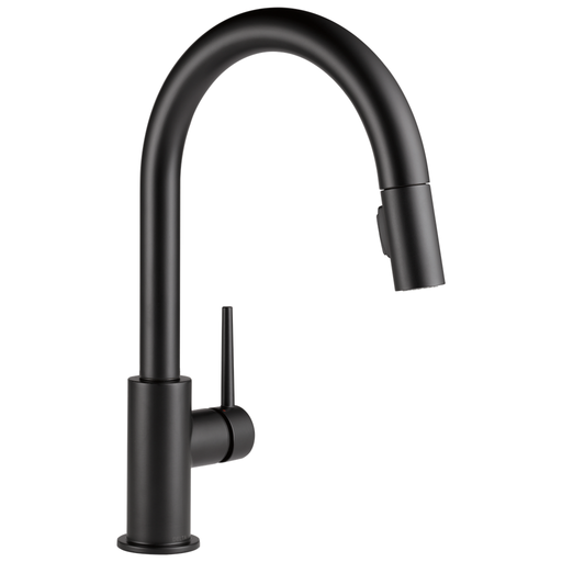 Delta Trinsic: Single Handle Pull-Down Kitchen Faucet - Single Handle Lever - Matte Black