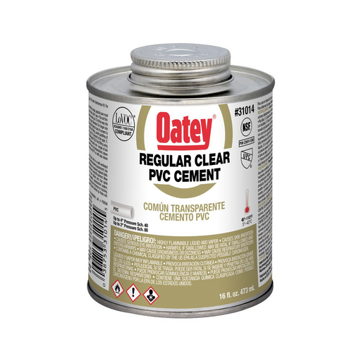 OateyÂ® 16 oz. PVC Regular Body Clear Cement