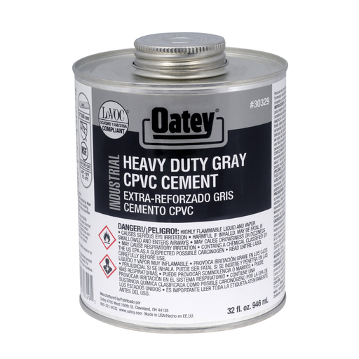 OateyÂ® 32 oz. EP42 CPVC Heavy Duty Gray Industrial Cement