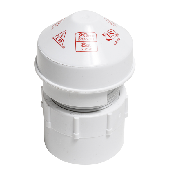 Oatey Sure-Vent 1.5 In. 20 Branch, 8 Stack DFU Air Admittance Valve with PVC Sched. 40 Adapter